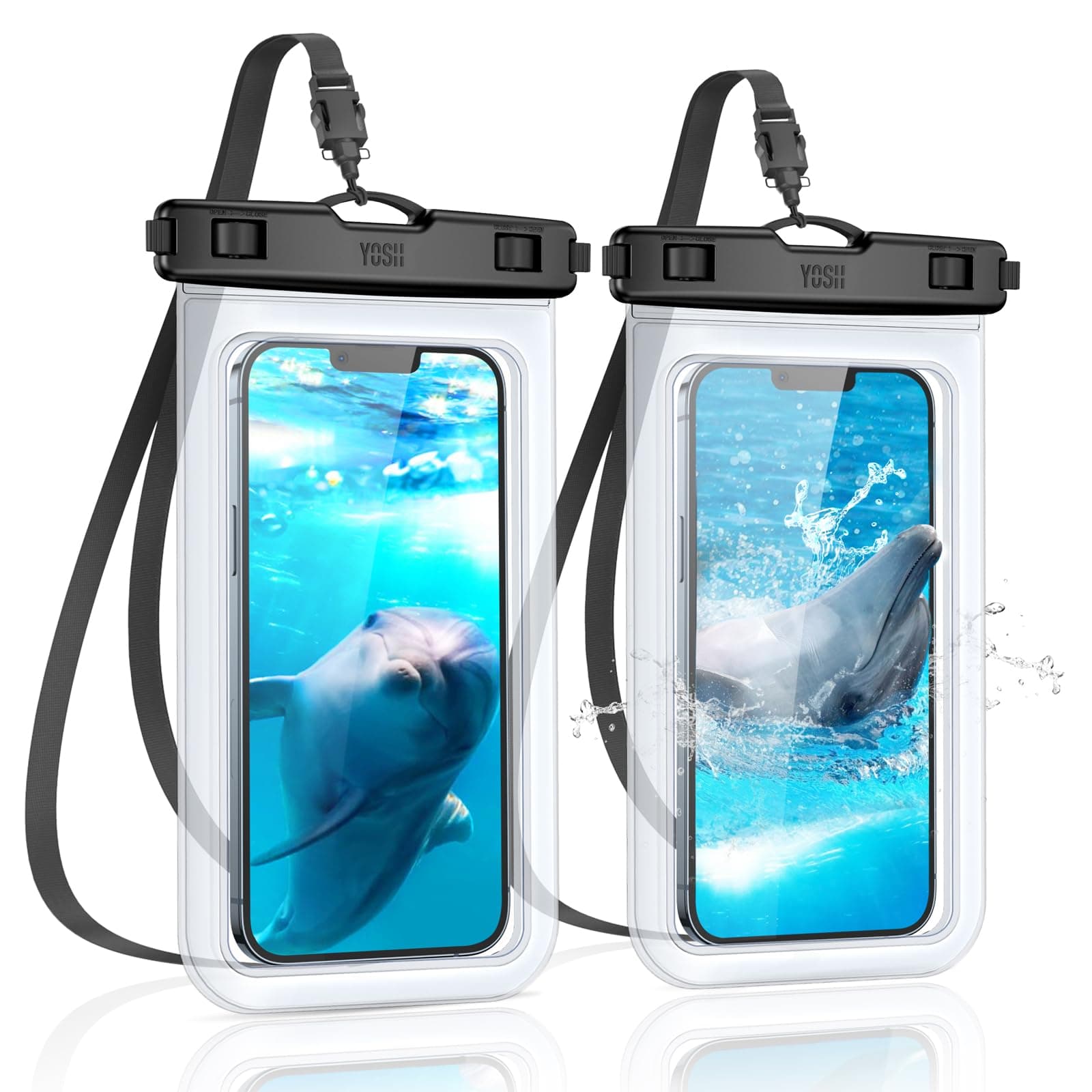 YOSH Wasserdichte Handyhülle [2 Stück] - Unterwasser Handytasche 🌊📱