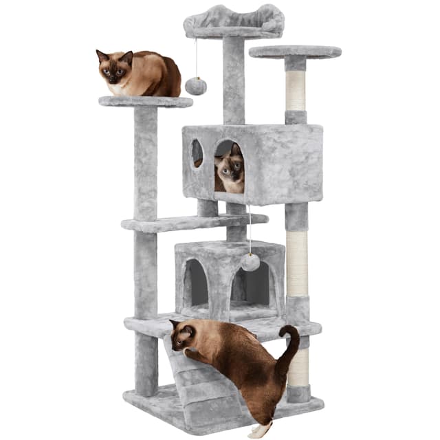 🐱 Yaheetech Kratzbaum Stabiler Katzenbaum Katzenkratzbaum Katzenmöbel