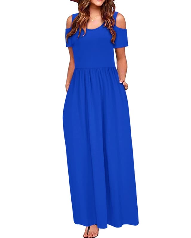 STYLEWORD Sommerkleid Damen Lang Kurzarm Maxikleid 🌸👗