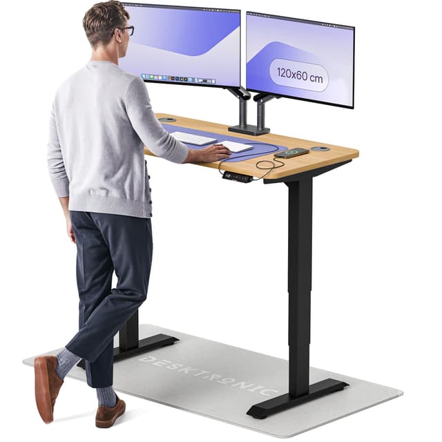 🌟 Desktronic HomePro Höhenverstellbarer Schreibtisch 120 × 60 cm – Elektrischer Schreibtisch 🌟