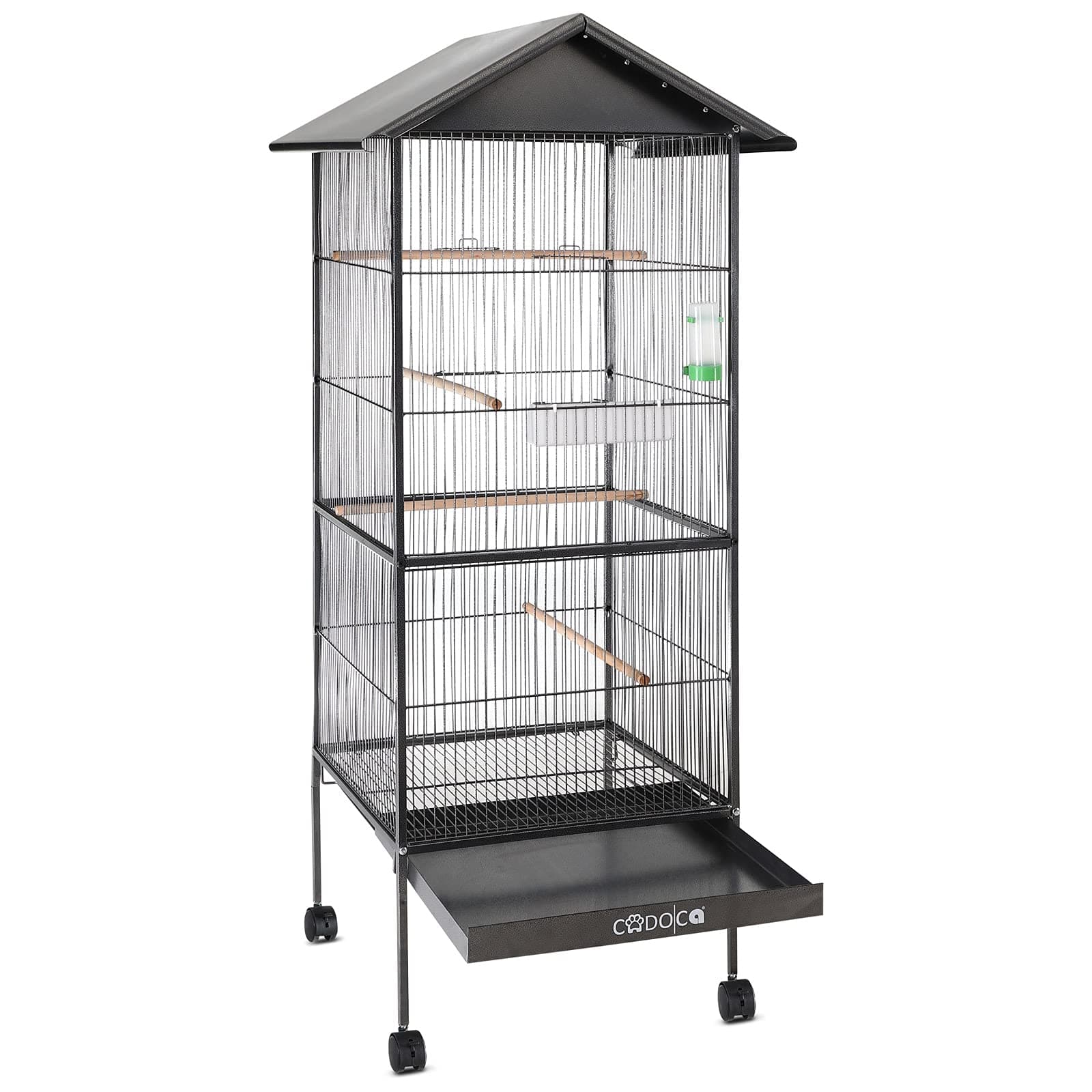 CADOCA® Vogelvoliere mit Dach 130x52x52cm 🐦🏠