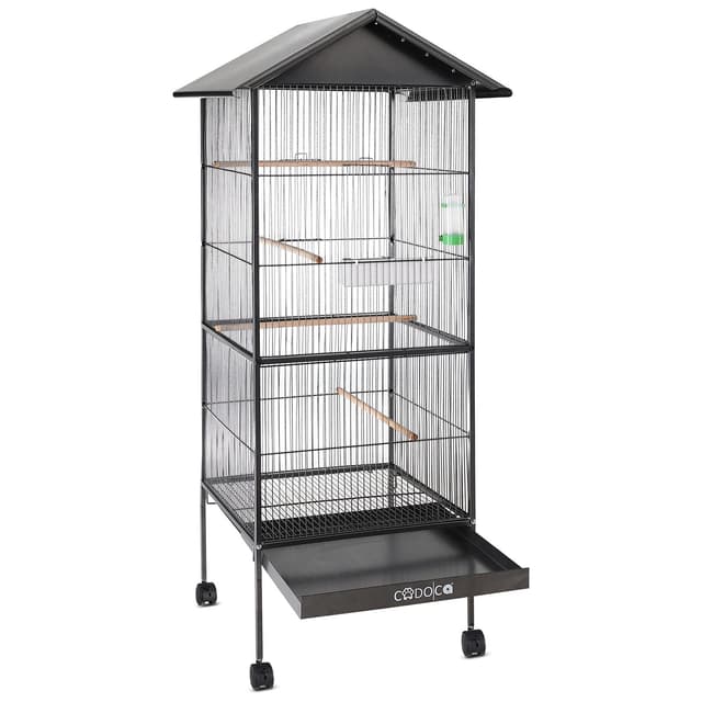 CADOCA® Vogelvoliere mit Dach 130x52x52cm 🐦🏠