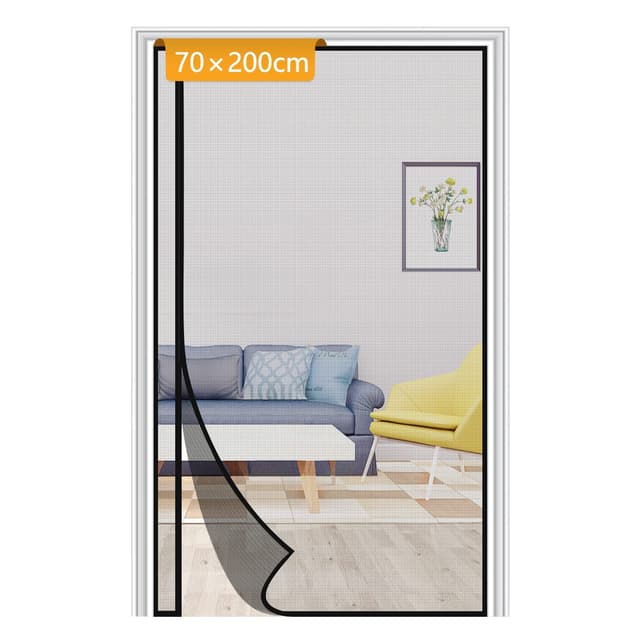 Yotache Fliegengitter Tür Magnet, 70x200cm Schwarz 🪲🚪