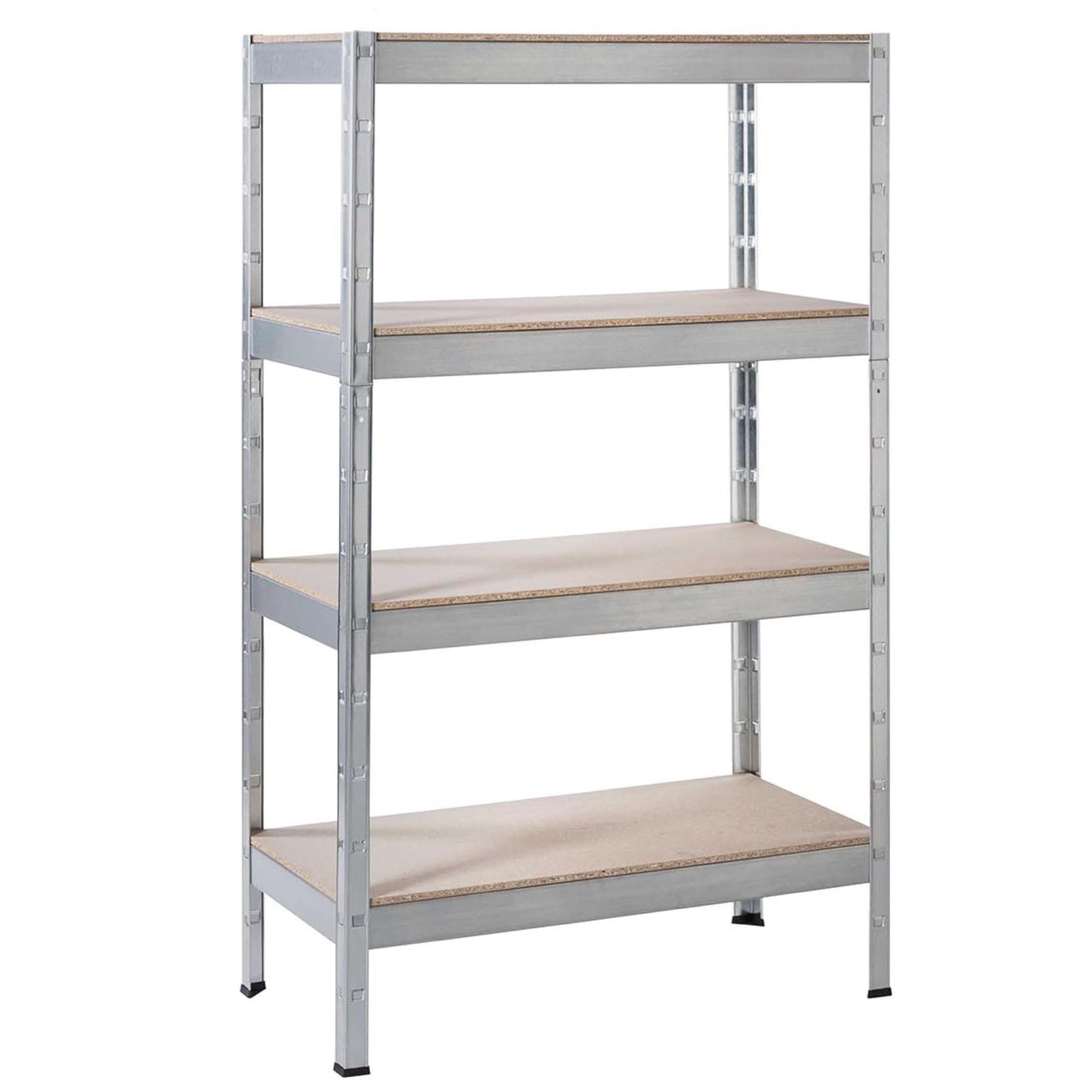 🛠️🔩 SCHULTE Regalwelt Schwerlastregal mit 4 Holzböden 150x75x30 cm
