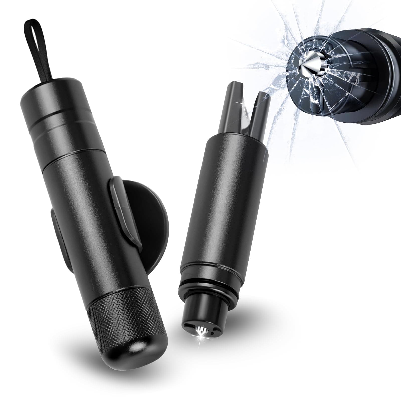 🔨🚗 Sosayet 2 In 1 Gurtschneider Notfallhammer - 2 Stück Hammerdex Glasbrecher 🔨🚗