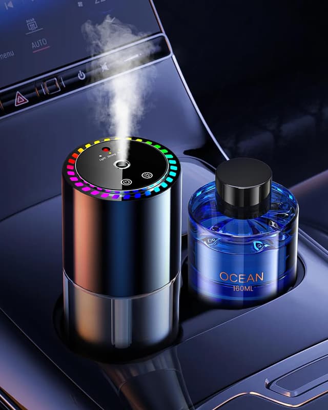 160ml Musiklevel Auto Lufterfrischer mit Parfüm | Auto Duft Ultraschall-Zerstäuber