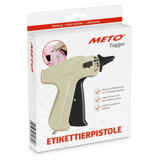 🏷️ Original METO Etikettierpistole für Textilien - Heftpistole - Tagging Gun zum Top-Preis! 🛍️
