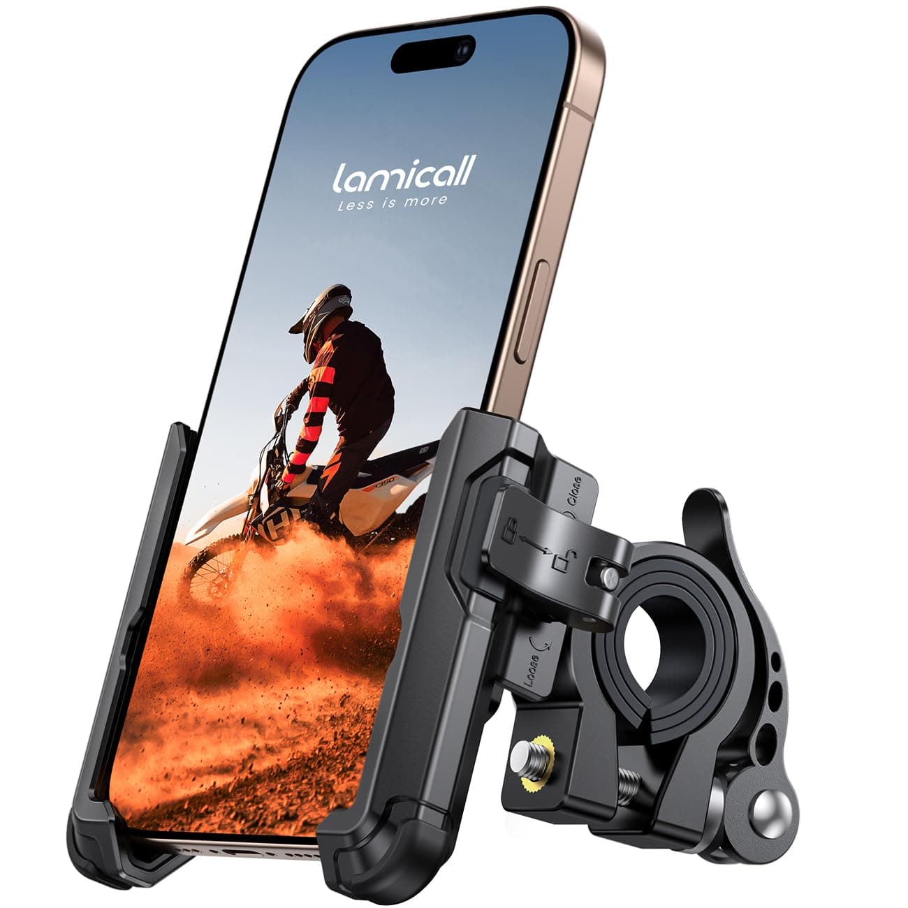 🚲 Lamicall Fahrrad Handyhalterung, Motorrad Handyhalter - 360° Drehbare Handy Fahrradhalterung