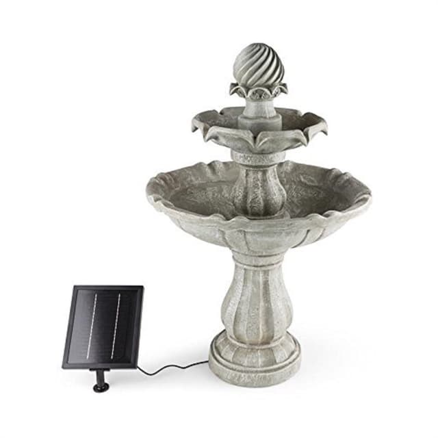 Blumfeldt Vogelsbrunn Gartenbrunnen mit Solarpanel und Pumpe 🌞🌿