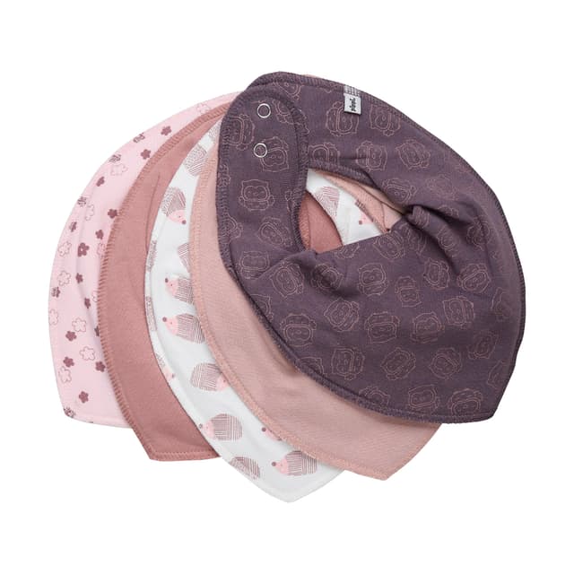 Pippi mit Liebe gemacht Unisex Baby Dreieck Lätzchen (5er Pack) Einheitsgröße Altrosa ❤️👶