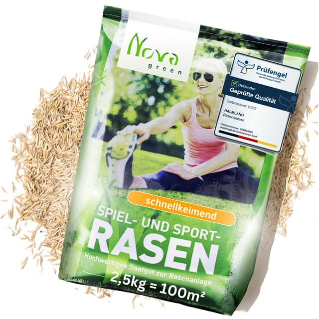 Premium Rasensamen schnellkeimend 2,5kg - Ideal für Sport und Spiel 🌱🏃‍♂️