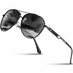 Wrimen Sonnenbrille - Herren - Damen 😎 Polarisiert - Metallrahmen - UV400-Schutz - Klassische Ultraleichte für Fahren, Angeln, Laufen & Outdoor 1-grau