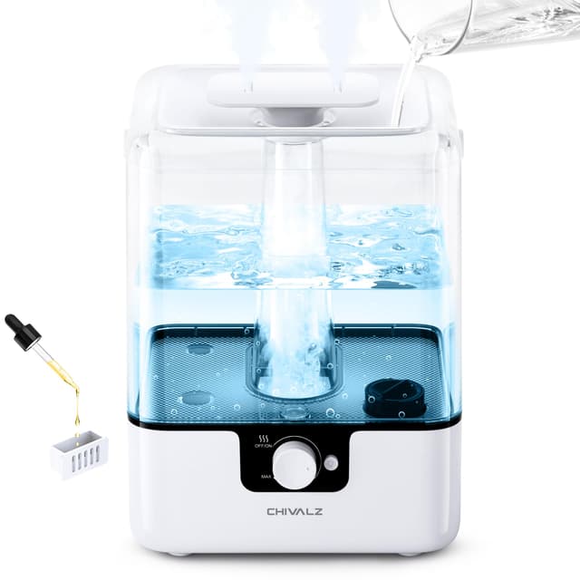 CHIVALZ Luftbefeuchter 6L - Top Fill Cool Mist Humidifier