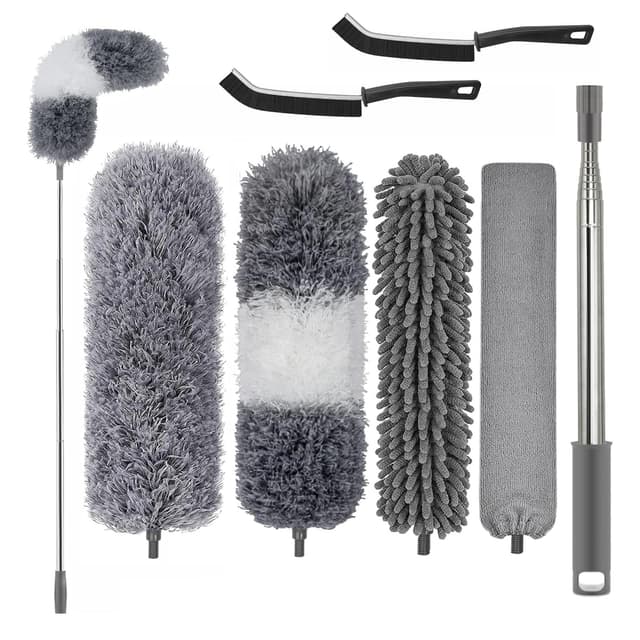 🌟Sparen Sie bei der Hausarbeit! Staubwedel Teleskop Waschbar Set🌟