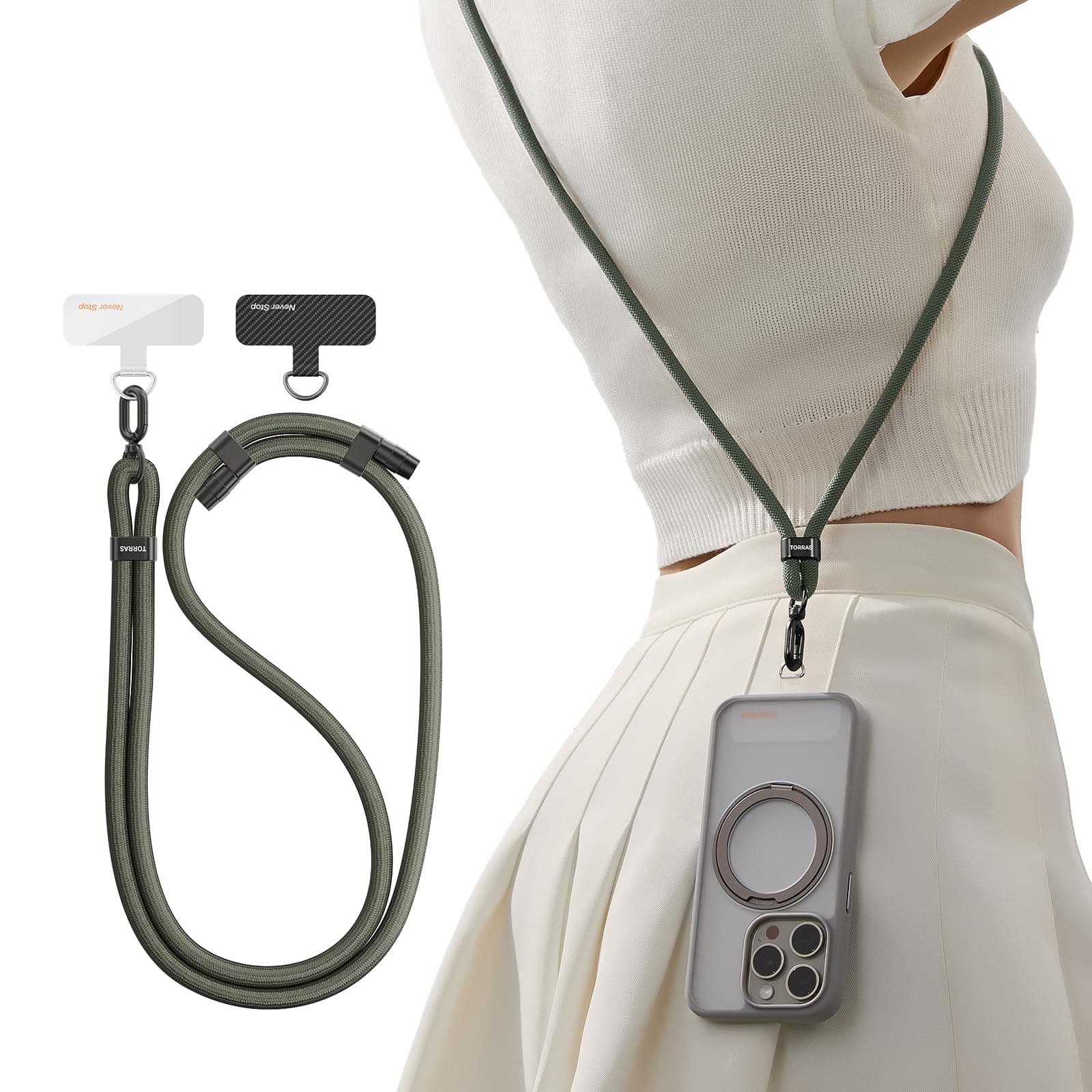 TORRAS Handykette Universal Verstellbar - Lanyard Handy Umhängeband 📱🔗
