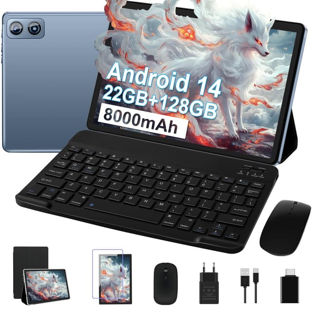 🌟 Mega-Deal! 2025 Neuest Android 14 Tablet 10 Zoll mit Tastatur+Maus 🚀