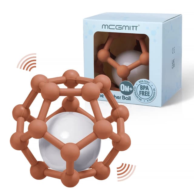 MCGMITT Baby Spielzeug - Rassel Beißring für Babys 3-12 Monate 🍼🔔