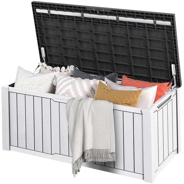 DWVO Gartenbox|450 Liter 142.1x67.6x60cm|Auflagenbox Aufbewahrungsbox Garten Kissenbox Outdoor Gartentruhe 🌿🌞