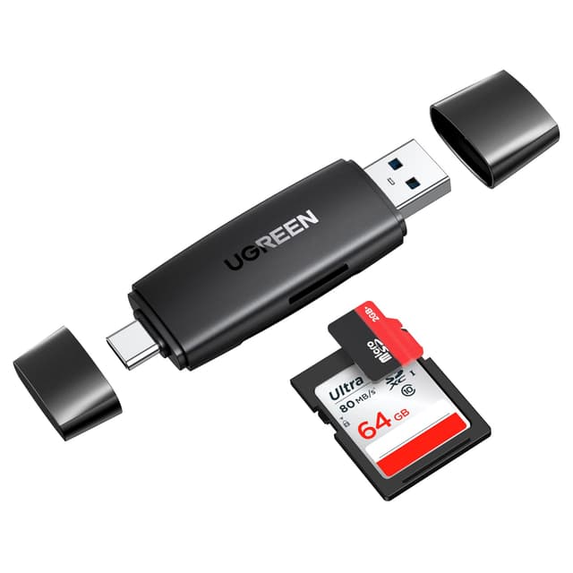 📸 UGREEN SD Kartenleser Dual Stecker Kartenlesegerät USB C USB 3.0 SD Card Reader Speicherkartenleser Sd Karten Adapter 📱