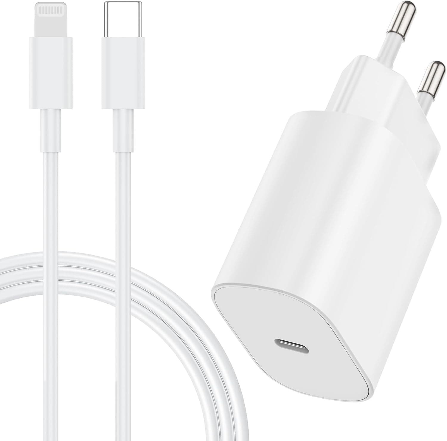 Schnellladegerät, 20W USB C Ladegerät mit Ladekabel 2M Original 📱🔋