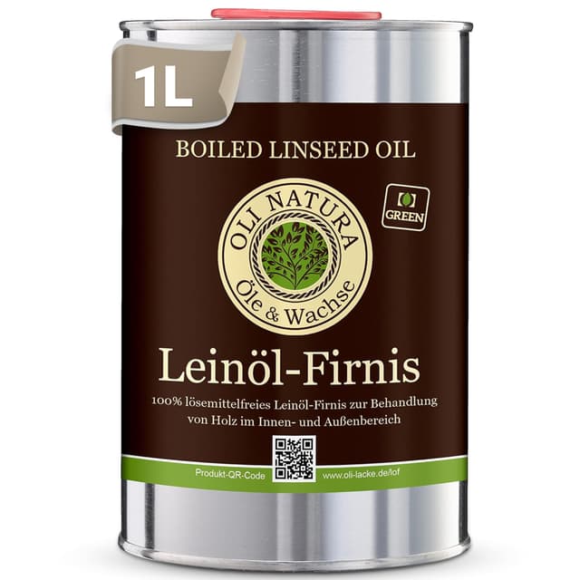 🌿 OLI-NATURA Leinöl-Firnis - Biologischer Holzschutz 1L