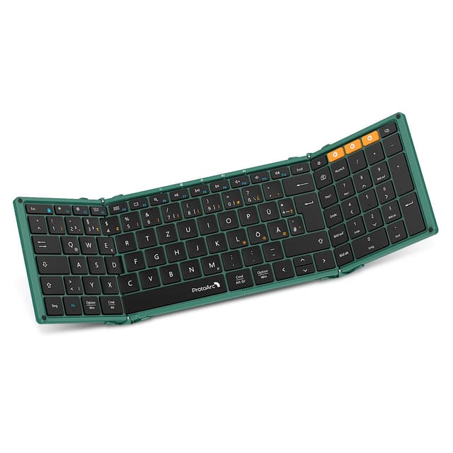 ProtoArc XK01 Faltbare Tastatur Klappbar mit Ziffernblock 🌟 Wiederaufladbar und Kabellos 🚀