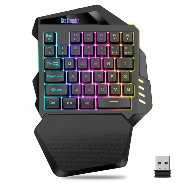 🎮 RedThunder G60 Kabellose Einhand Gaming Tastatur 🌈