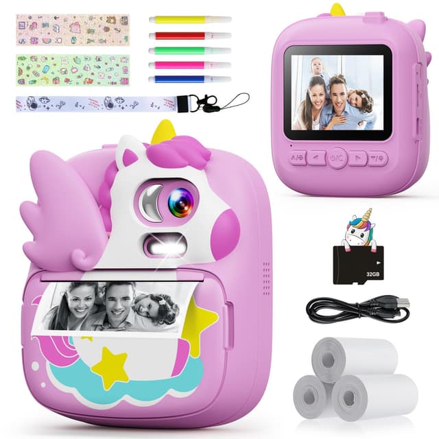 📸 CAMCLID Kinderkamera Sofortbildkamera - Geschenke für Jungen und Mädchen