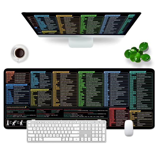 🖱️ Excel Mauspad Deutsch XL 80x30x0.3cm Gaming Mousepad