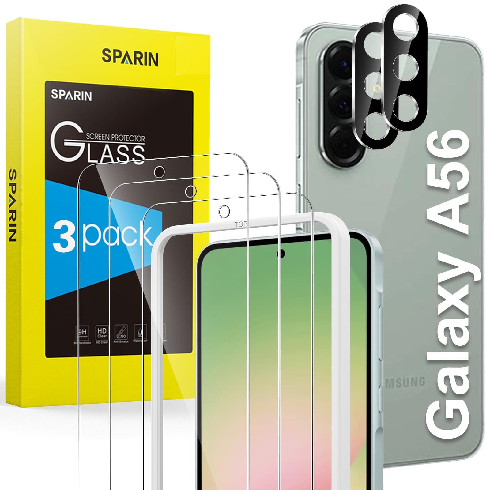 SPARIN für Samsung Galaxy A56 5G Panzer Schutz Glas 📱🔒