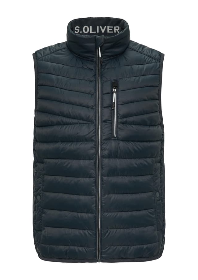 🌟 Super Deal: s.Oliver Leicht wattierte Steppweste aus recyceltem Polyester S 9581 Grau!