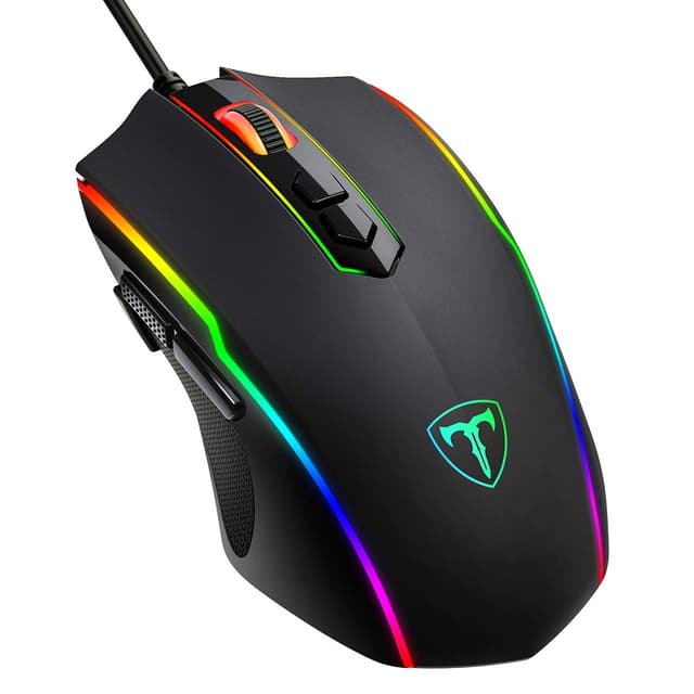 RGB Gaming Maus,Vollion Gamer Maus mit 8 Programmierbare Tasten 7200DPI/RGB-Beleuchtung/Anpassbare Spielprofile