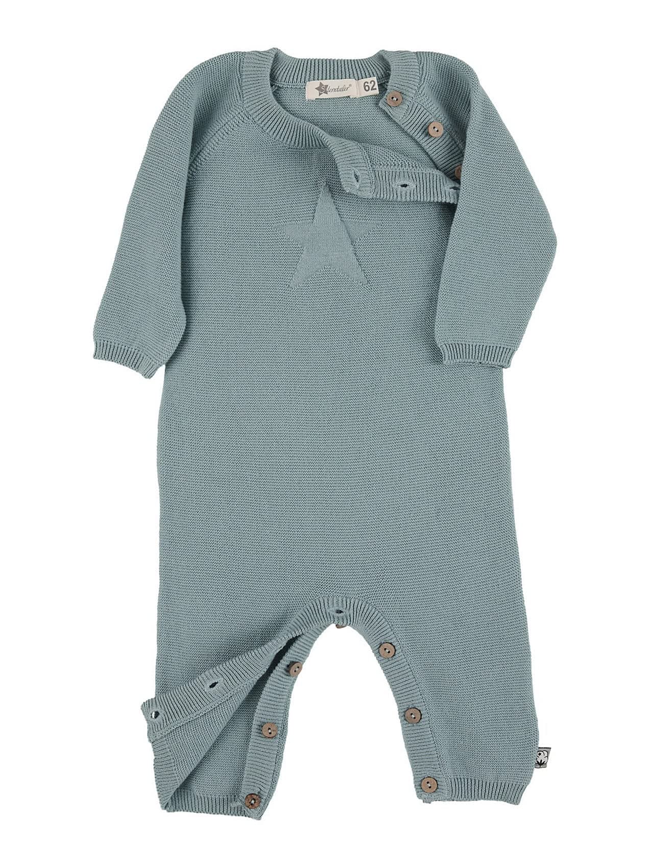 🌟 Sterntaler Baby - Mädchen GOTS Strick-Einteiler Stern 80 Grün 🌟