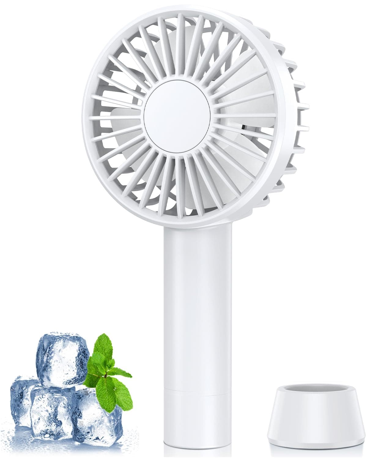 🌀 Tragbarer Mini Ventilator mit 5 Geschwindigkeiten - Weiß 🌀