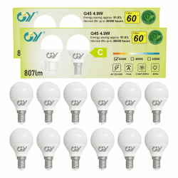 Angebot: GY E14 LED Warmweiß Lampe 4.9W 3000K 807 Lumen 12er Pack Angebot bei HelloDeals