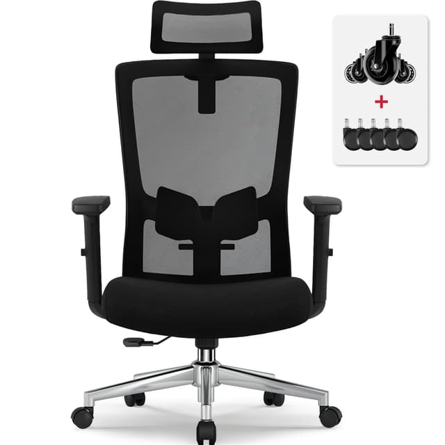 Airchros Bürostuhl Ergonomisch Schwarz