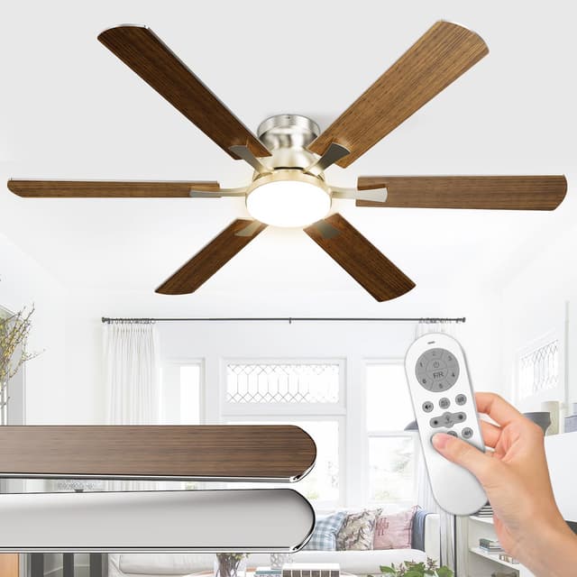 Airwit 132cm Groß Deckenventilator mit Beleuchtung Doppelseitige Flügeln 🌀