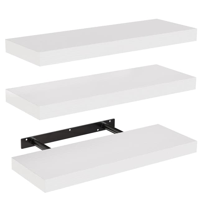 STOREMIC Wandregal, Regale Weiß Wand 40cm, 3er-Set Schweberegal Weiss 🏠🛋️