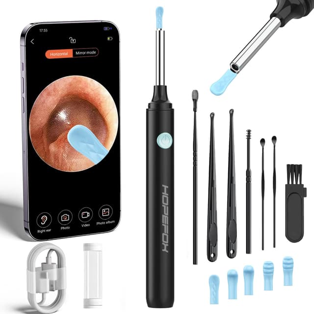Hopefox Ohrenschmalz Entferner Otoskop 1080P HD WiFi Ohrenreiniger 🦻🔦