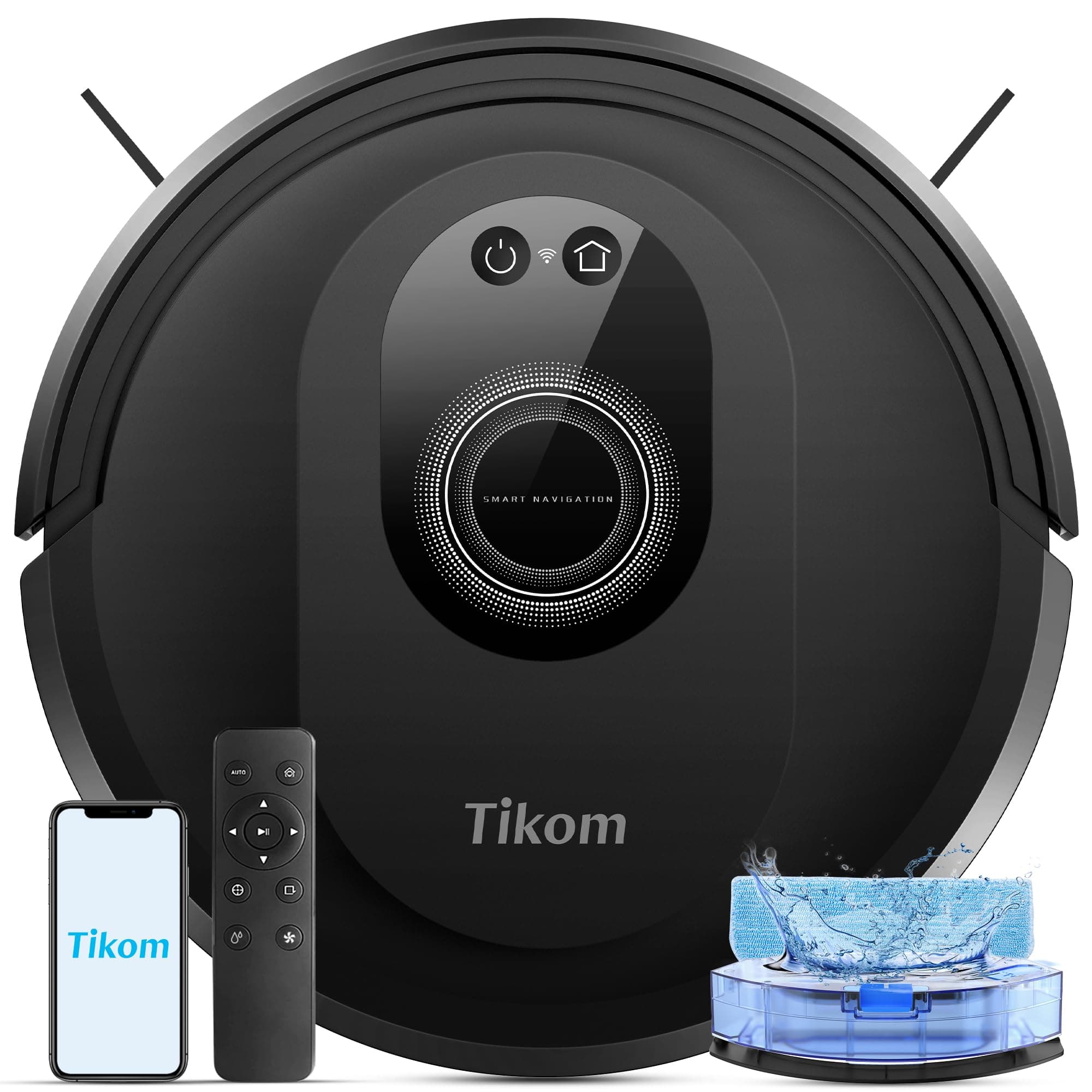 🤖🧹 Tikom Saugroboter mit Wischfunktion 2 in 1, G8000 Max Staubsauger Roboter