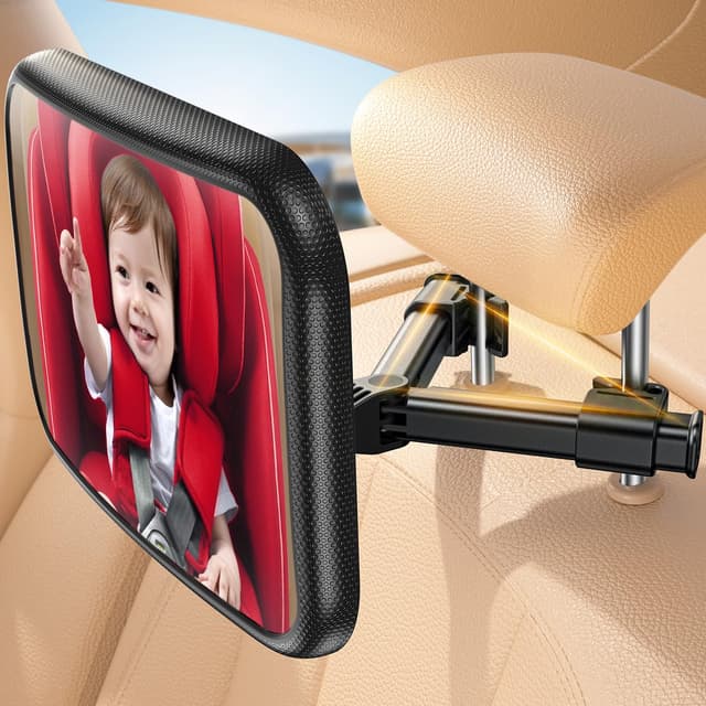 Lamicall Spiegel Auto Baby Rückbank - Babyspiegel Rücksitz mit 175° Konvexspiegel