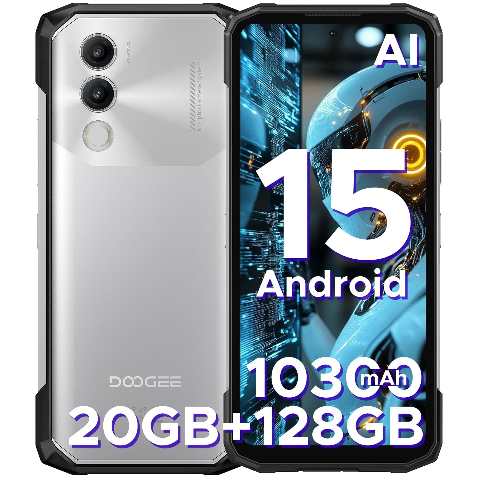 DOOGEE Blade 20 Android 15 Outdoor Handy Ohne Vertrag 10300mAh, 20GB+128GB/2TB 📱🌿