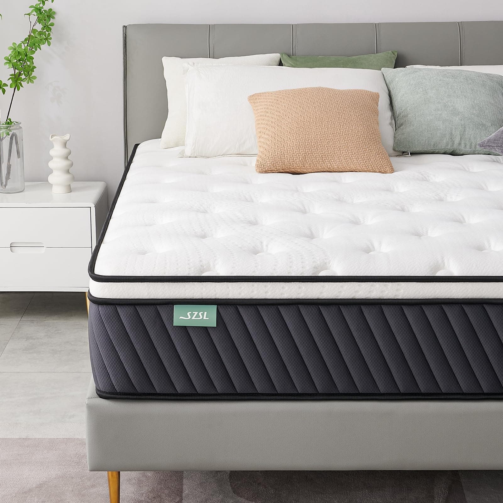SZsuilong Matratze 180x200, Höhe 30cm Taschenfederkernmatratze 7-Zonen H3 H4 mit Memory Foam Komfort