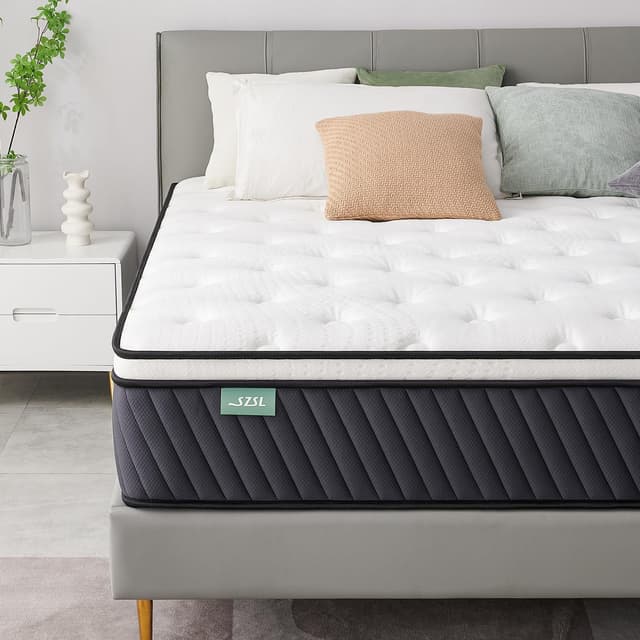 SZsuilong Matratze 180x200, Höhe 30cm Taschenfederkernmatratze 7-Zonen H3 H4 mit Memory Foam Komfort