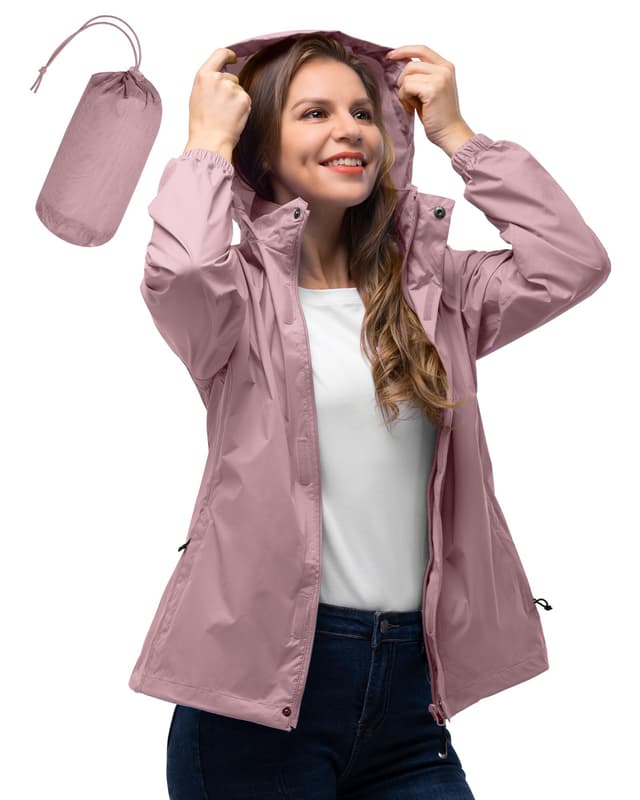 33,000ft Damen Wasserdichte Faltbar Regenjacke mit Kapuze 🌧️🧥