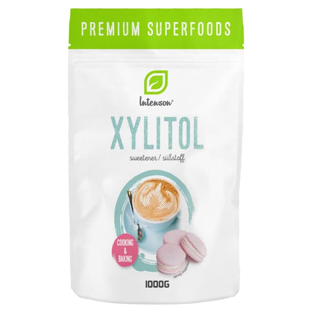 Intenson Xylitol 1kg | Kalorienarmer Zuckerersatz 🌱🍰🍬 | 100% Natürlich & Vegan | Granuliert 1kg (1er Pack)