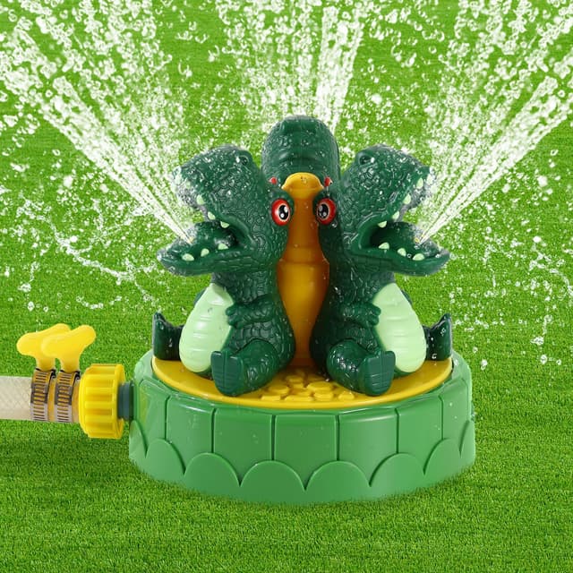 🦕 MoKo Dinosaurier Wassersprinkler für Kinder - Niedliches Outdoor Wasserspielzeug 🌞