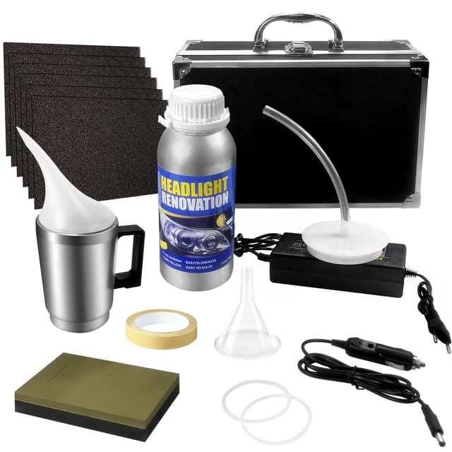 Qunbanty Scheinwerfer Aufbereitung Set 🌟 800G Reparaturflüssigkeit Scheinwerfer Bedampfen Set