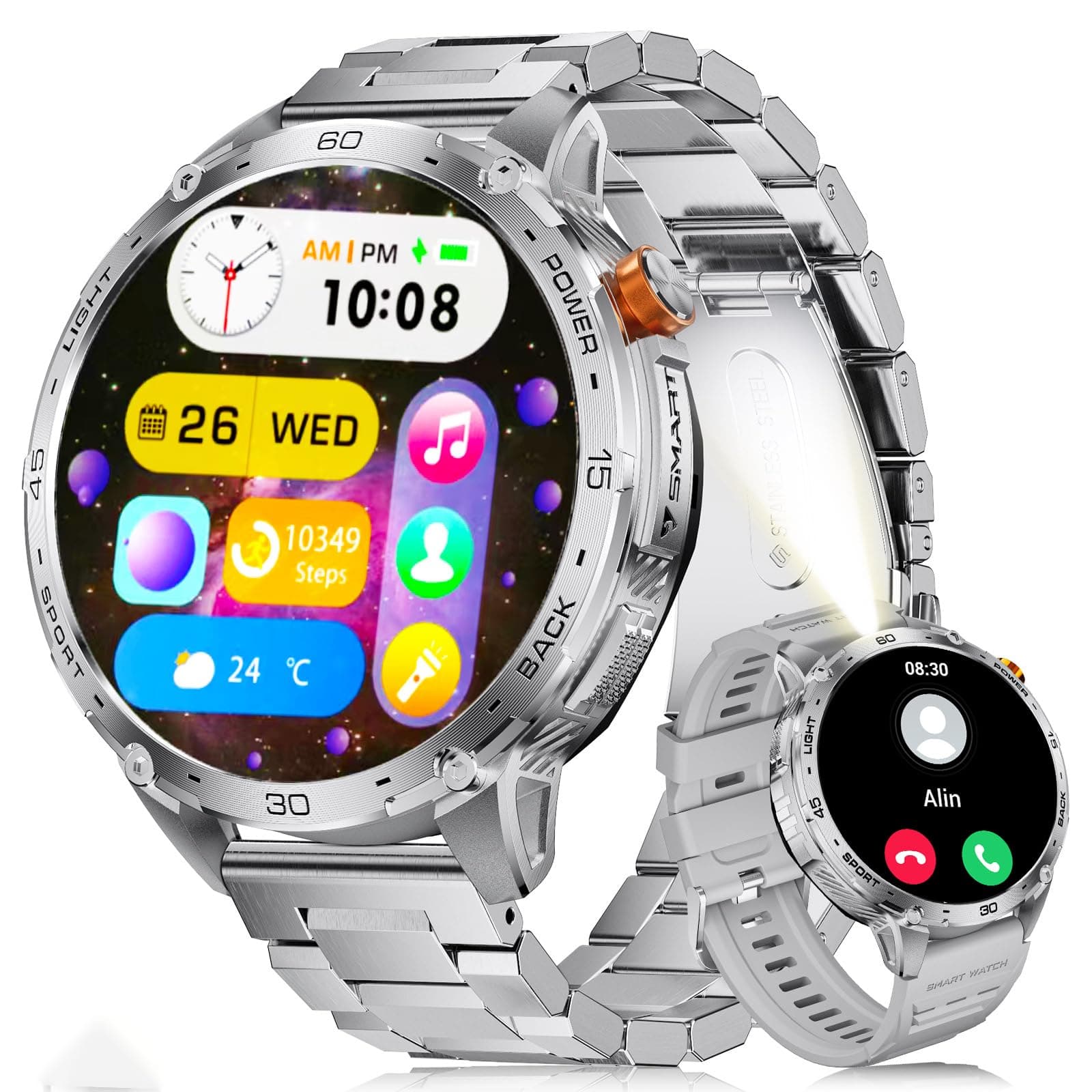 LIGE Militär Smartwatch Herren mit 730 mAh/1,75" HD Großes AMOLED Touchscreen 🌟