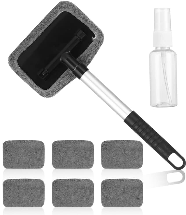 🚗 Huifoo Auto Scheibenreiniger Kit mit 6 Mikrofaserpads und Sprühflaschen 🧼